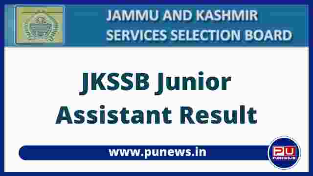 JKSSB Junior Assistant Result 2022 Declared @jkssb.nic.in
