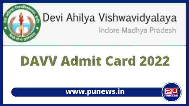 DAVV Admit Card 2022 Download @mponline.gov.in