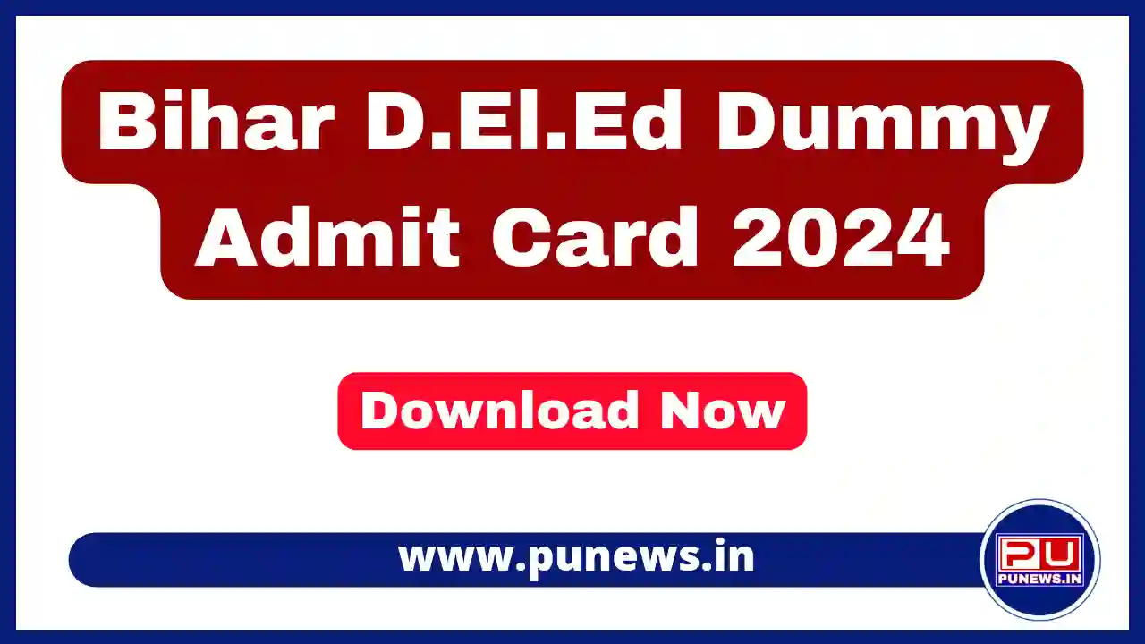Bihar DElEd Dummy Admit Card 2024, Download @deledbihar.com
